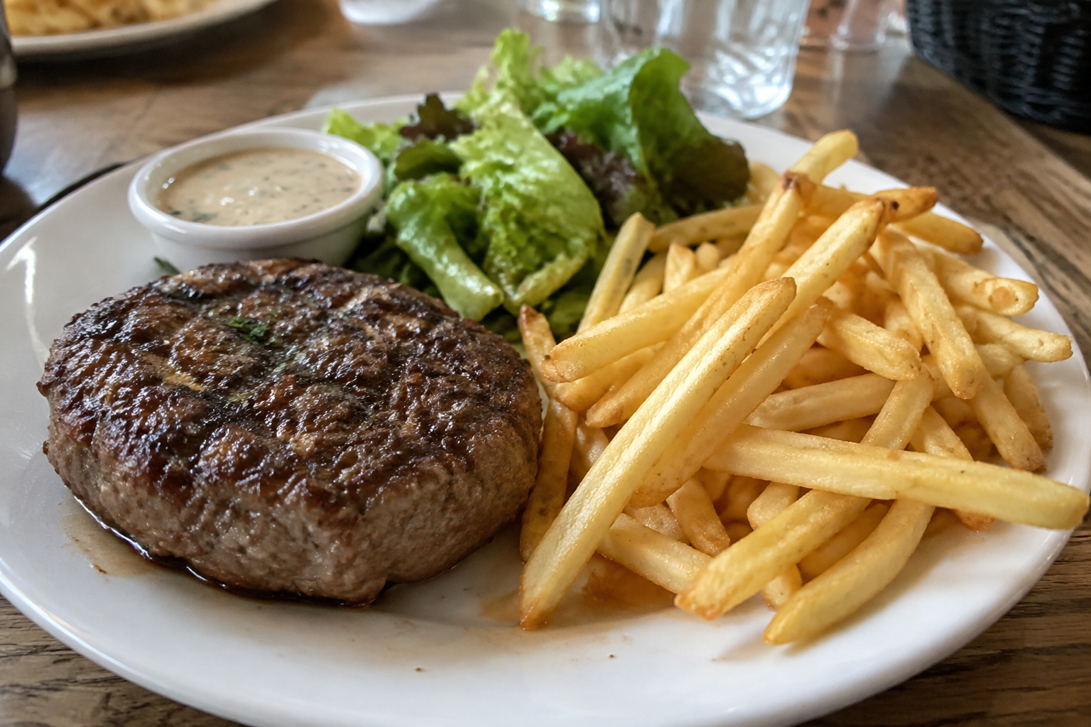 haché de bœuf grillé